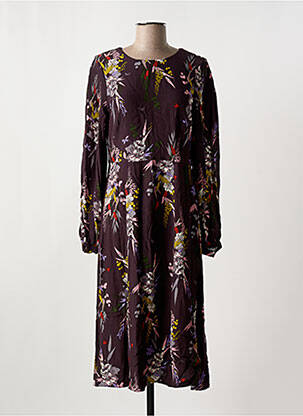 Rochie midi imprimeu floral mâneci lungi violet WHITE STUFF femeie