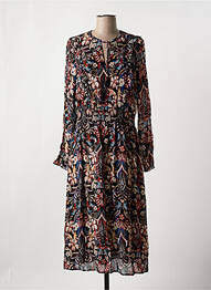 Rochie lungă mâneci lungi mâneci lungi negru MALVIN femeie
