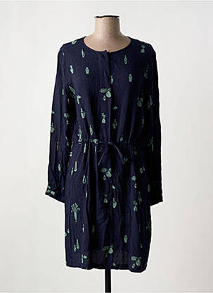 Rochie midi croială fluidă mâneci lungi albastru NICE THINGS femeie