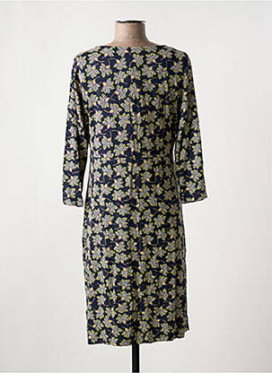 Rochie midi imprimeu floral mâneci 3/4 albastru WHITE STUFF femeie