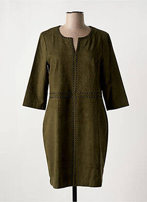 Rochie scurtă mâneci 3/4 mâneci 3/4 verde INDIES femeie
