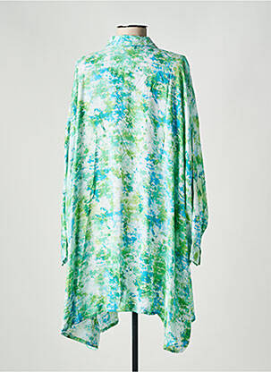 Rochie midi imprimeu fantezie mâneci lungi verde GENESIS femeie
