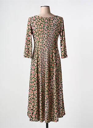 Rochie midi mâneci 3/4 mâneci 3/4 verde JOY'S PARIS femeie