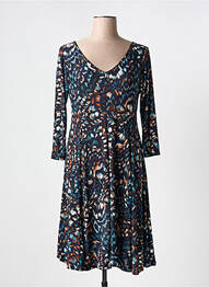Rochie midi mâneci 3/4 mâneci 3/4 albastru JOY'S PARIS femme