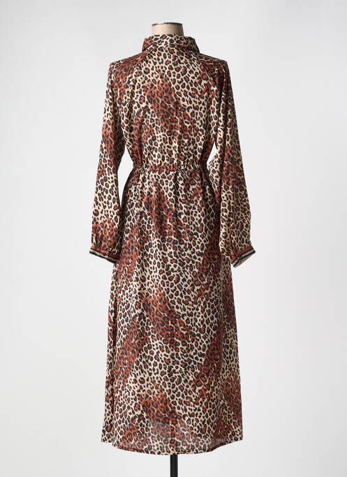 Rochie lungă mâneci lungi mâneci lungi maro AN' GE femme