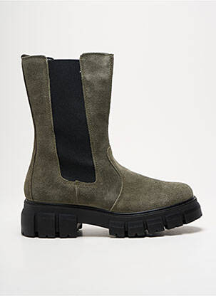 Botine/ghete nubuc toc de 4 la 6 cm verde IMAC femeie