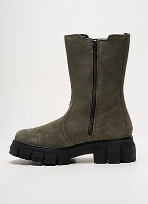 Botine/ghete nubuc toc de 4 la 6 cm verde IMAC femeie
