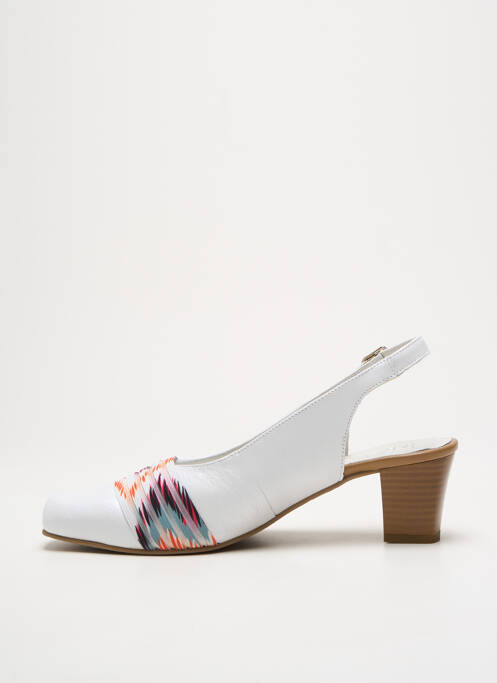 Pantofi cu toc alb INEA femeie