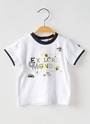 Tricou alb ELLE EST OU LA MER băiat