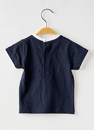 Tricou închidere presată mâneci scurte albastru ELLE EST OU LA MER băiat