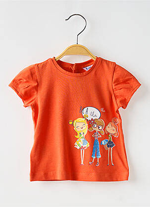 Tricou croială cambrată mâneci scurte portocalie MAYORAL fată