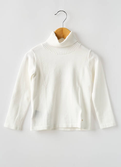 Pulover cu guler înalt alb MAYORAL fată