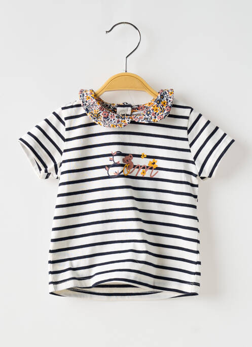 Tricou albastru ELLE EST OU LA MER fată