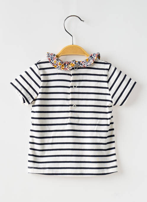 Tricou albastru ELLE EST OU LA MER fată