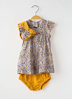 Set șort galben ELLE EST OU LA MER fată