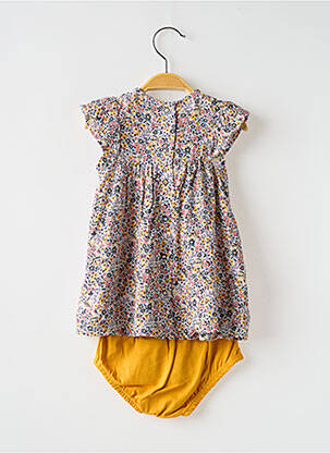 Set șort țesătură poplin galben ELLE EST OU LA MER fată