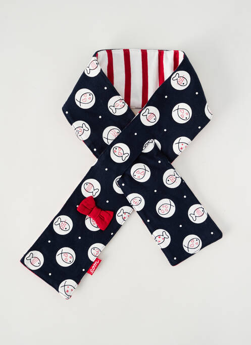 Eșarfă albastru ELLE EST OU LA MER fată