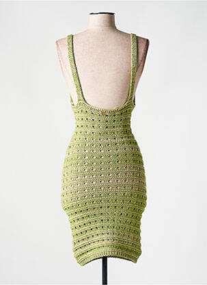 Rochie midi guler în v bretele subțiri verde PHO FIRENZE femeie
