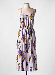 Rochie lungă imprimeu fantezie bretele subțiri violet NICE THINGS femeie