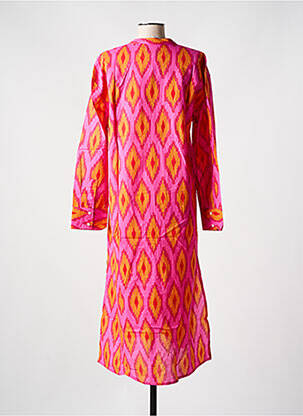 Rochie midi mâneci lungi mâneci lungi roz ZEN ETHIC femeie