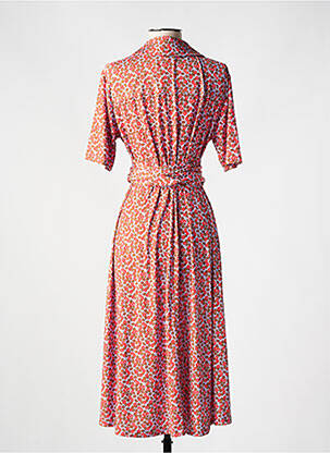 Rochie midi imprimeu fantezie mâneci scurte violet JUSTMINE femeie