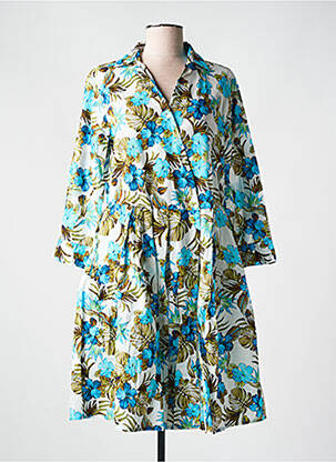 Rochie midi mâneci lungi mâneci lungi albastru 0039 ITALY femeie