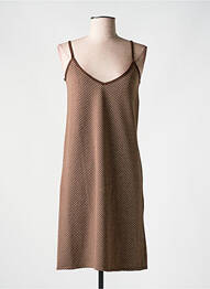 Rochie de plajă croială cambrată maro GENIUS femme