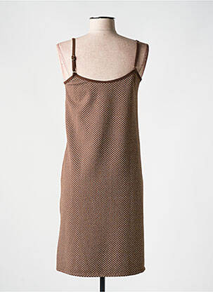 Rochie de plajă croială cambrată maro GENIUS femeie