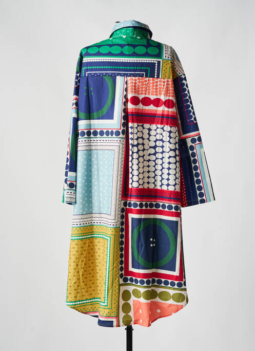 Rochie midi croială evazată mâneci lungi albastru FLI FENTI & LINE femme