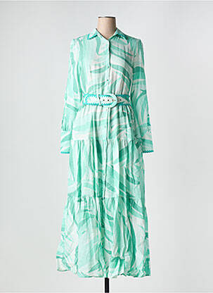 Rochie lungă mâneci lungi mâneci lungi verde MC2 SAINT BARTH femeie