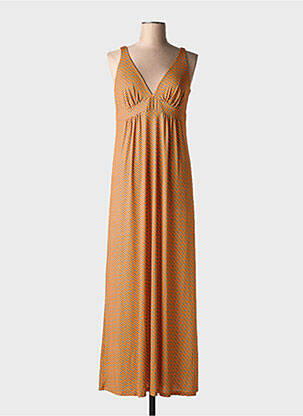 Rochie lungă fără mâneci fără mâneci portocalie JUSTMINE femeie