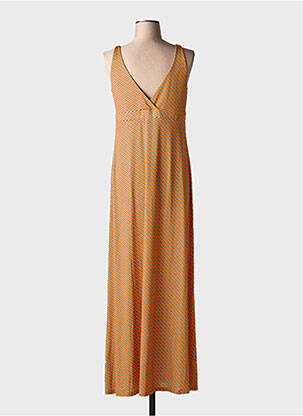 Rochie lungă fără mâneci fără mâneci portocalie JUSTMINE femeie