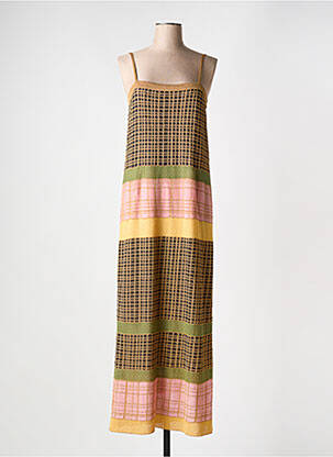 Rochie lungă croială cambrată bretele subțiri auriu MISSONI femeie