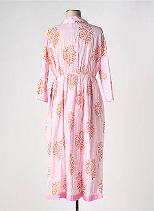 Rochie midi mâneci lungi mâneci lungi roz ZEN ETHIC femeie