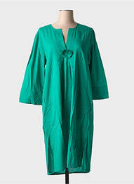 Rochie midi mâneci 3/4 mâneci 3/4 verde ZEN ETHIC femme