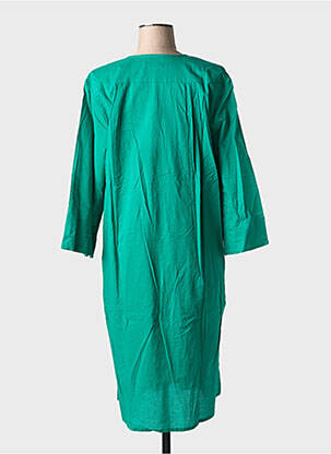 Rochie midi mâneci 3/4 mâneci 3/4 verde ZEN ETHIC femeie