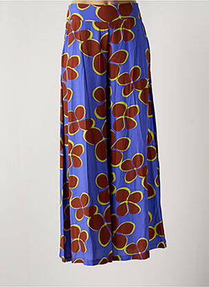 Pantalon larg albastru JUSTMINE femeie