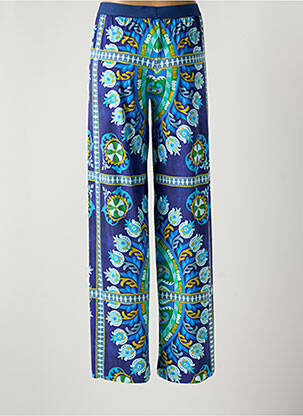Pantalon drept talie elastică albastru MALIPARMI femeie