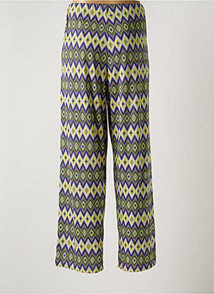 Pantalon drept talie elastică albastru GENIUS femeie