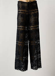 Pantalon drept talie elastică negru NICOLE OLIVIER femeie