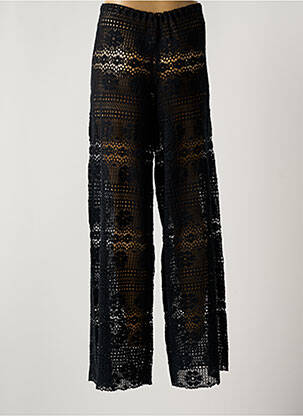 Pantalon drept talie elastică negru NICOLE OLIVIER femeie