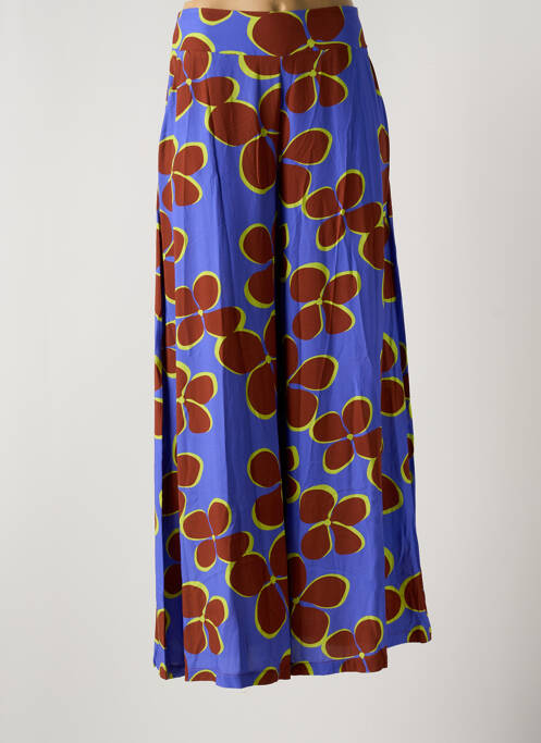 Pantalon larg albastru JUSTMINE femeie