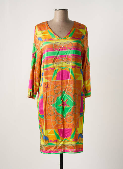 Rochie midi portocaliu MUCHO GUSTO femeie