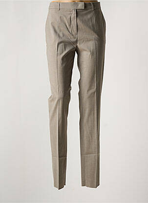 Pantalon slim țesătură poplin mărime normală gri MAX MARA femeie