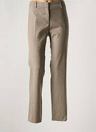 Pantalon drept închidere cu fermoar sub clapetă cu cârlig mărime normală bej MAX MARA femeie