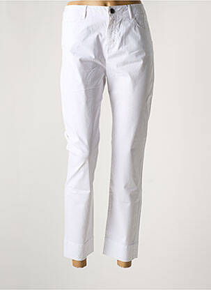 Pantalon 7/8 țesătură poplin mărime normală alb MAYJUNE femeie