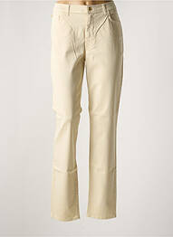 Pantalon drept țesătură poplin mărime normală bej TRUSSARDI JEANS femme