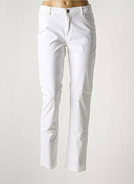 Pantalon slim țesătură poplin mărime normală alb TRUSSARDI JEANS femeie
