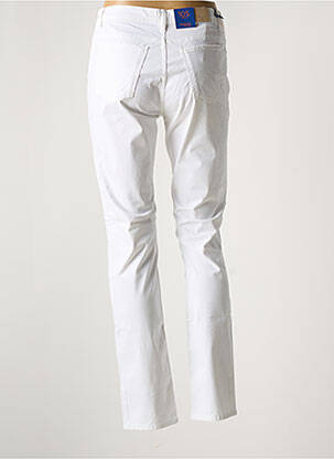 Pantalon slim țesătură poplin mărime normală alb TRUSSARDI JEANS femeie
