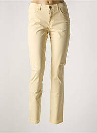 Pantalon slim țesătură poplin mărime normală bej TRUSSARDI JEANS femeie